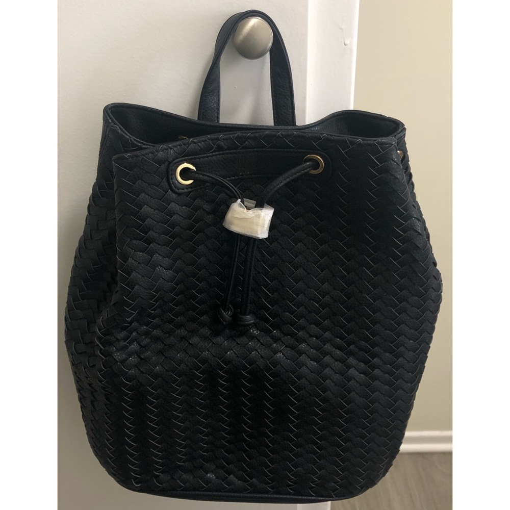 Deux Lux Black Varick Drawstring Backpack